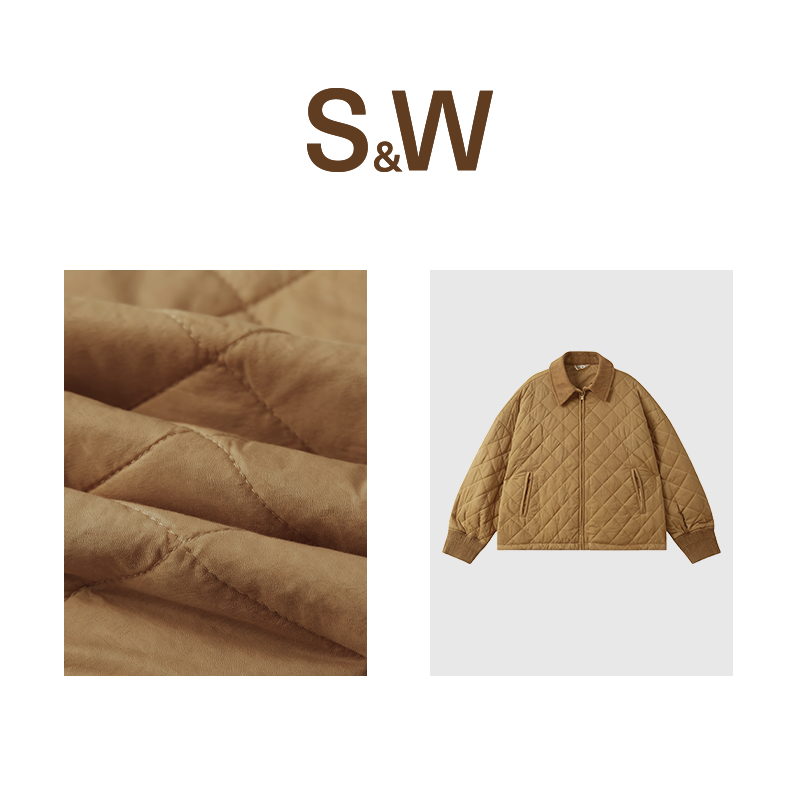 SW速惟女款运动短款休闲保暖机洗冬季空气棉棉服 1532