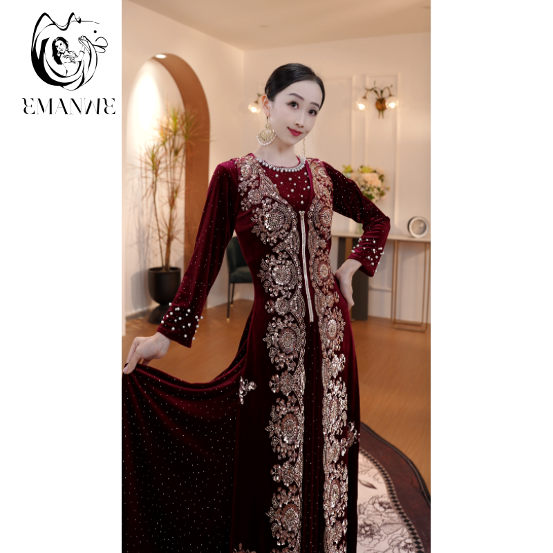 【李老师专属】W25Q86依曼之舞异域风情新款刺绣马甲新疆舞蹈服装