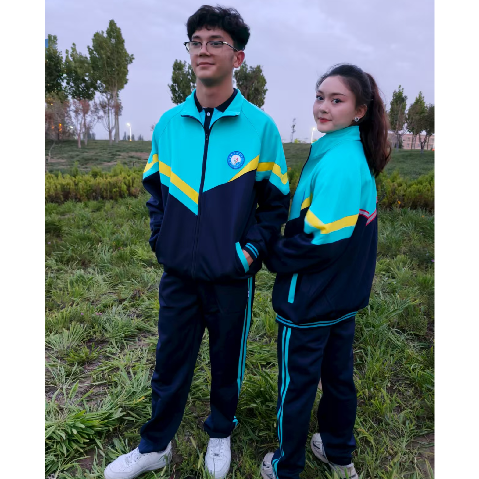 奎牙二中学生校服春秋套装两件套学生班服园服运动服