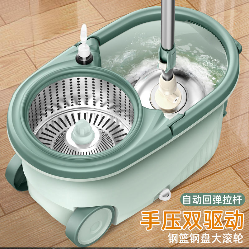 旋转式拖把免手洗家用一拖净墩布桶甩干拖地神器自动脱水懒人拖布