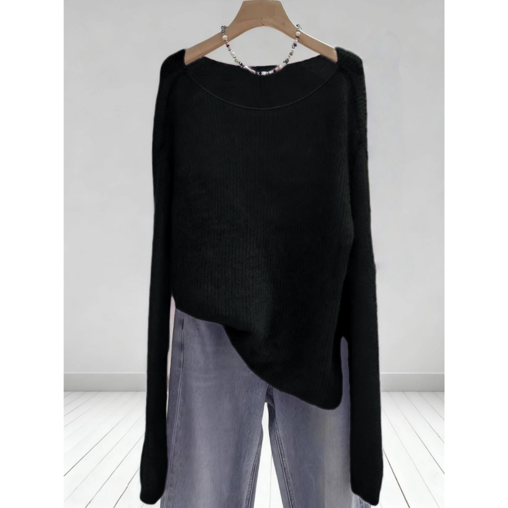 简直好看到炸！自留！秋季长袖针织衫女薄款气质打底上衣慵懒风毛衣