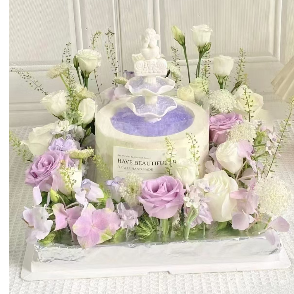 许愿池蛋糕女神鲜花生日蛋糕全国同城配送免费上门莫奈花园定制