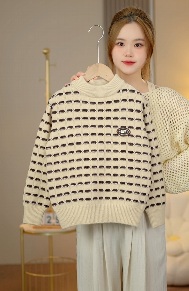 2025男童中大童新款韩国绒宽松针织毛衣秋冬时尚百搭洋气韩版款