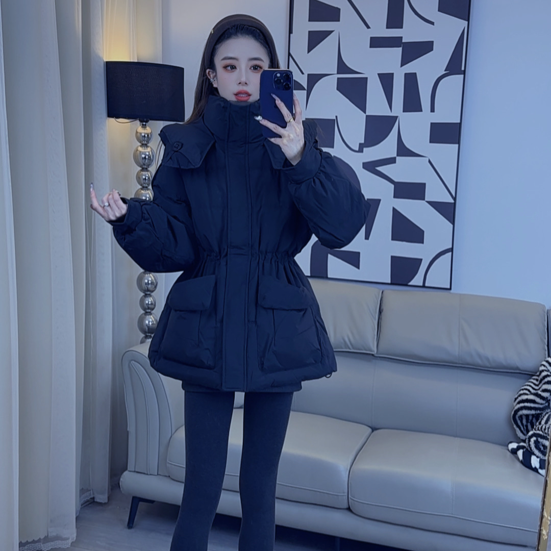 冬季新品时尚中长款收腰韩版小个子羽绒服