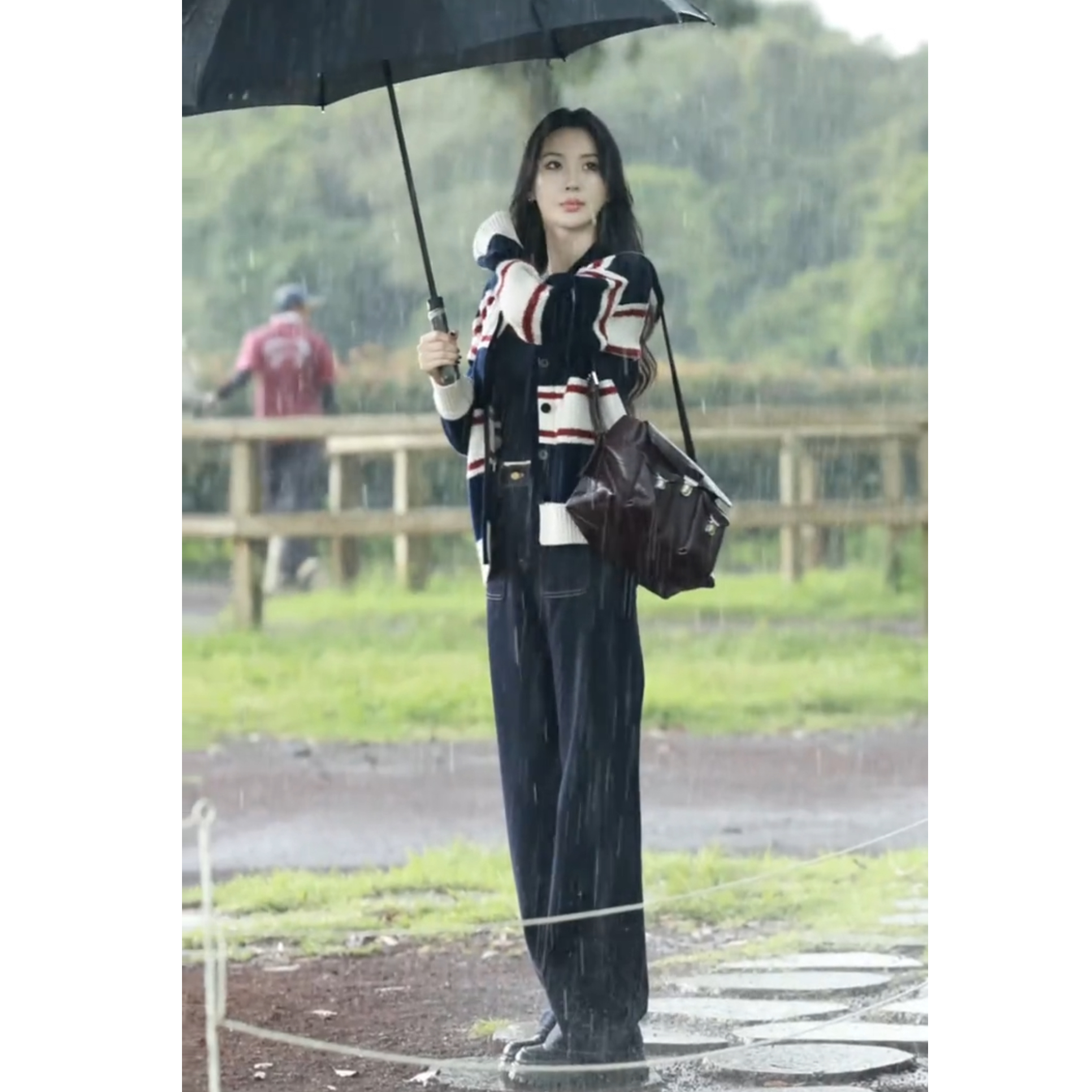 超火一整套2025秋季新款时尚气质法式高级感开衫裤子两件套