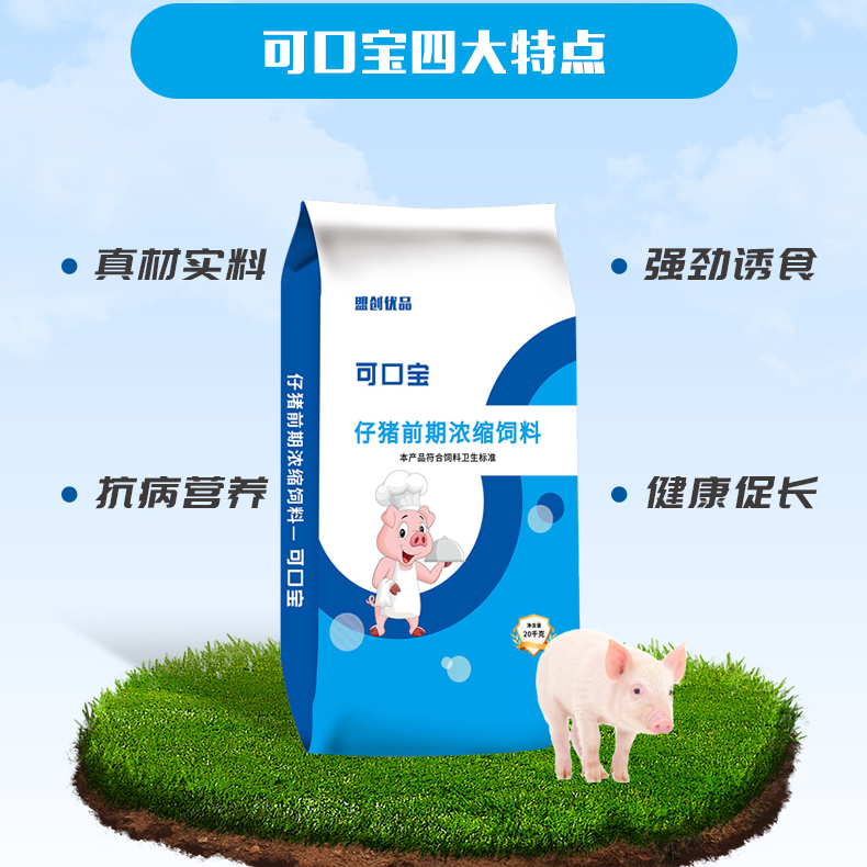 可口宝-仔猪前期浓缩干净饲料猪饲料猪圈全网最干净的猪圈野牛