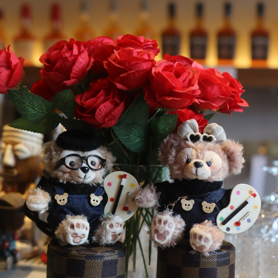 【情人节礼物】雪莉达菲小熊玩偶diy女生包包挂件情侣钥匙扣送女友