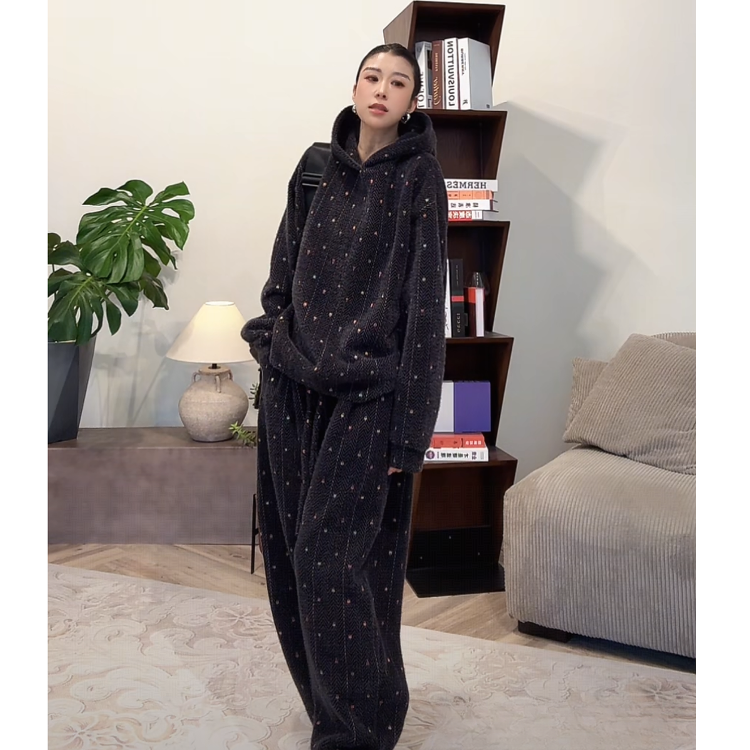 ZUOXIAOQI小彩旗绒绒套装22（衣长66-74/裤长106-110/胸围128-144）