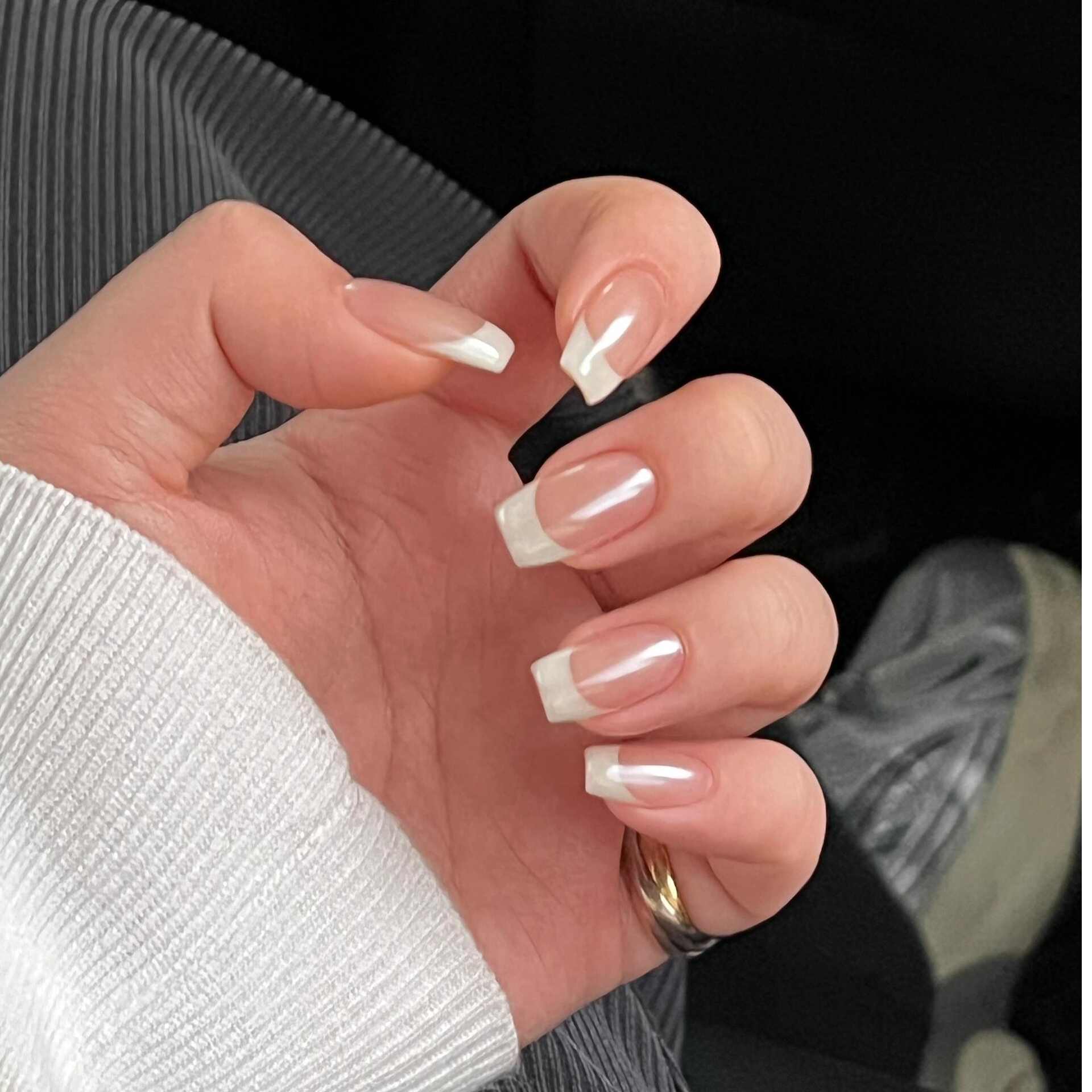 【海狸法式】显白裸色美甲气质简约温柔法式纯欲穿戴甲可拆卸美甲