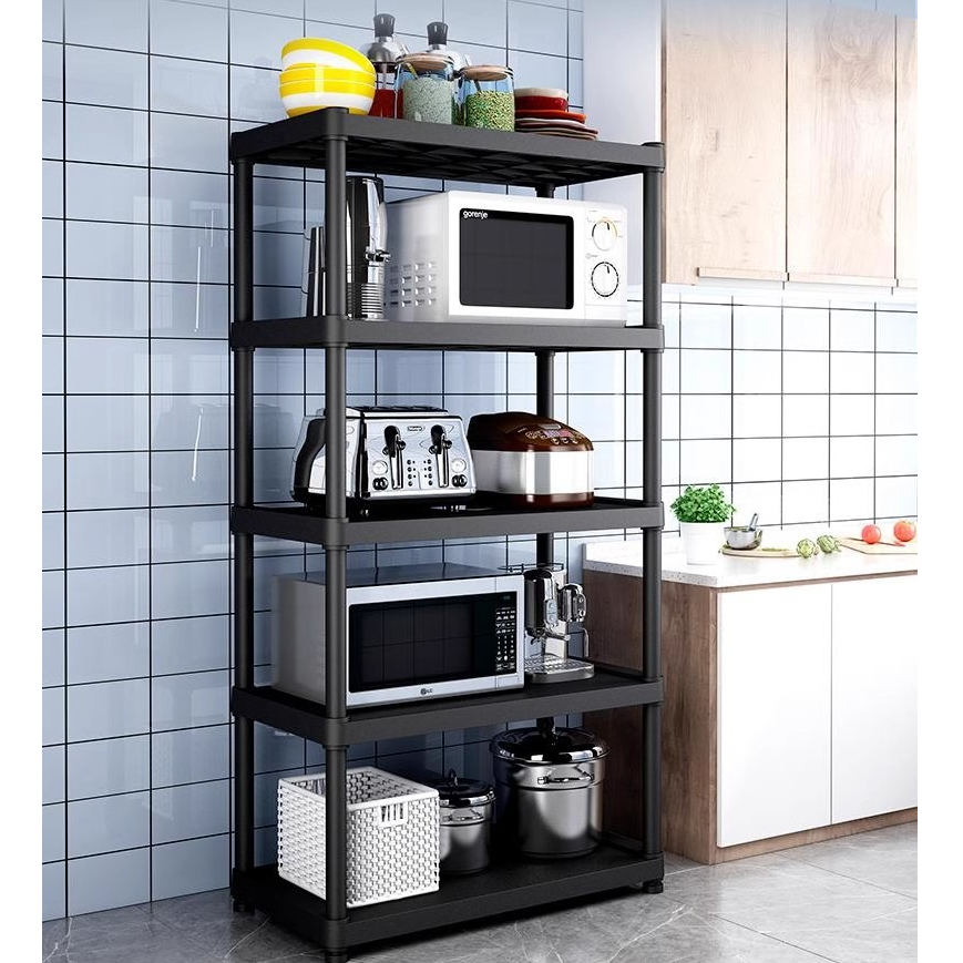 新疆包邮到家5层厨房置物架落地微波炉烤箱架多功能储物架子