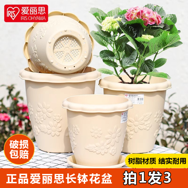 【活动3只装】爱丽思浮雕大花盆加厚树脂塑料月季绣球三角梅爱丽丝