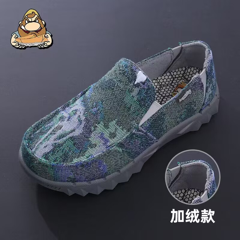 懒人杜德加棉新款低帮运动潮鞋帆布鞋一脚蹬帆布鞋男鞋男士帆布鞋