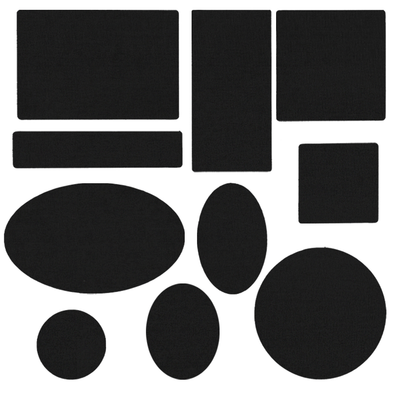 补衣服羽绒服补丁贴自粘贴免缝破洞修复贴免剪大号修补黑色布贴