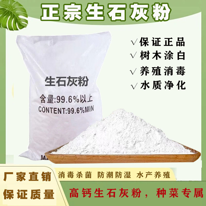 家用衣服净化生石灰粉菜地专用大面积消毒除湿防潮鱼塘高纯度杀菌