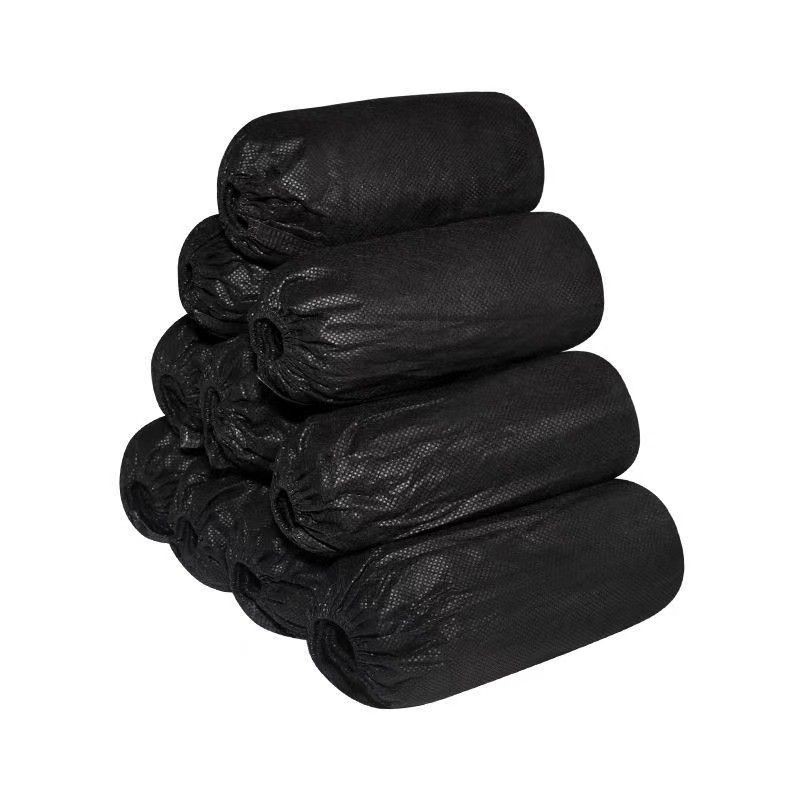 无纺布鞋套黑色防滑耐磨加厚透气网脚套家用一次性室内防水家用