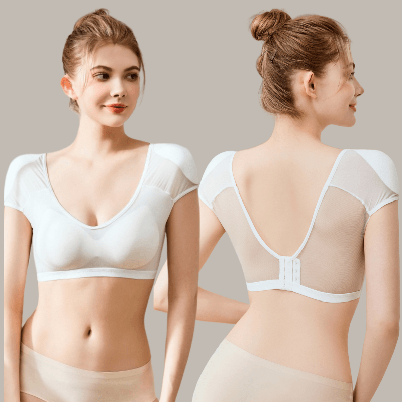 share queen/诗葵轻薄舒适透气一体式垫肩神器无钢圈直角肩内衣
