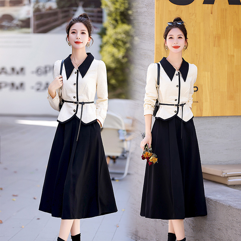 高端轻奢女装秋季新款显瘦小香风洋气减龄上衣外套半身裙两件套装