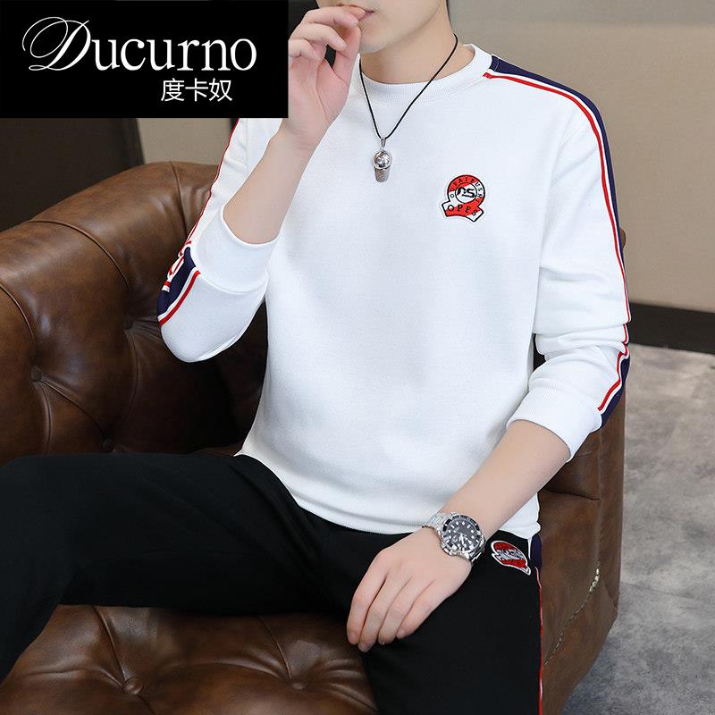 长袖卫衣套装男士秋季新款潮牌休闲运动服长裤搭配一套精品两件套