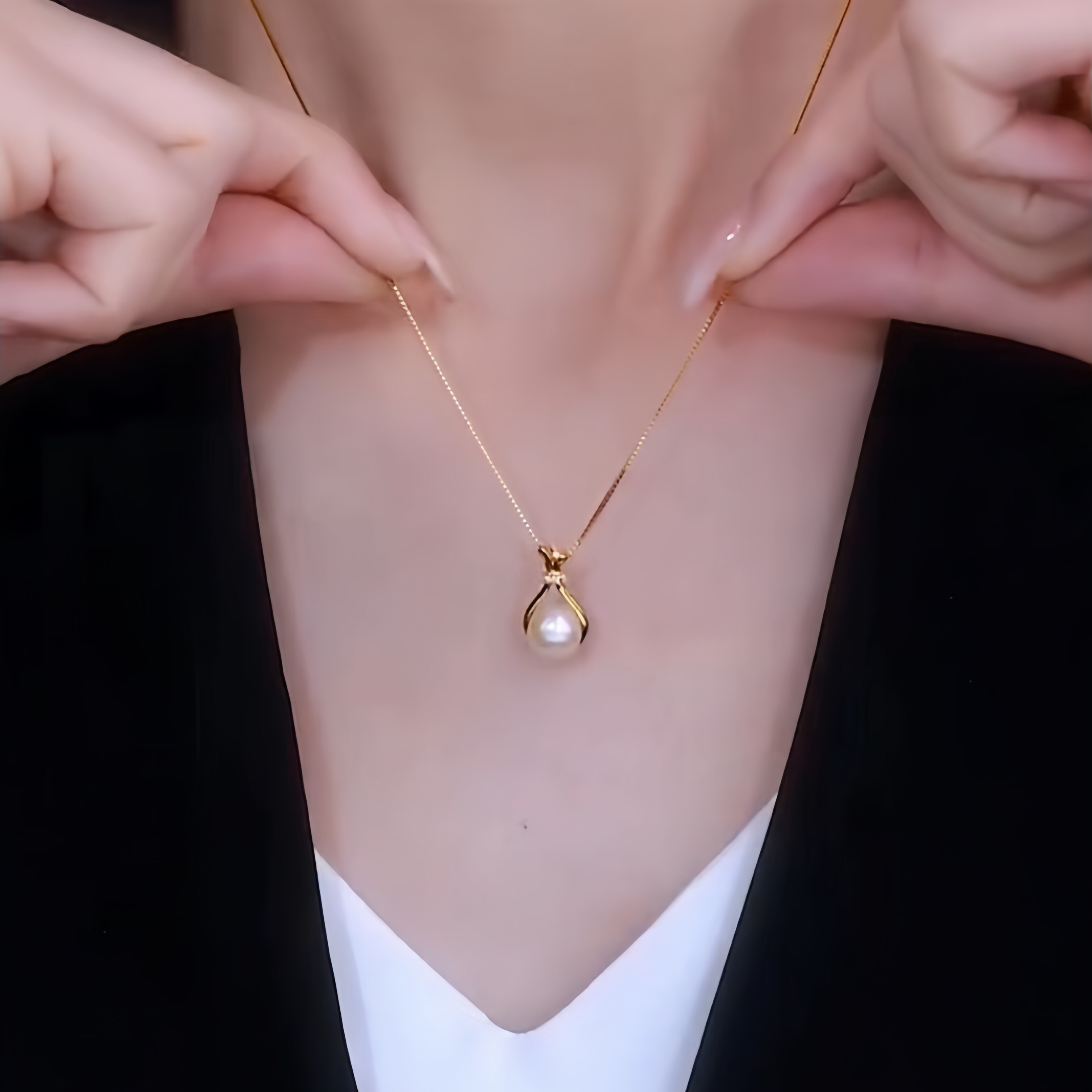 钛钢项链 不掉色珠子福袋项链女轻奢气质时尚百搭网红转运锁骨链