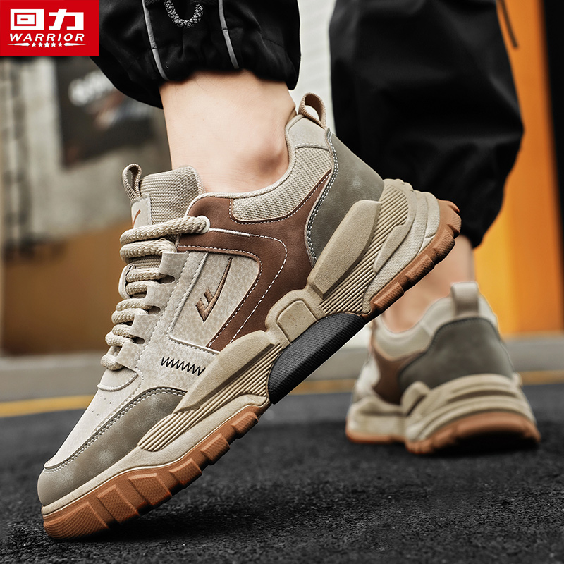 回力男鞋2025冬季新款户外老爹鞋厚底耐磨登山鞋百搭休闲运动潮鞋