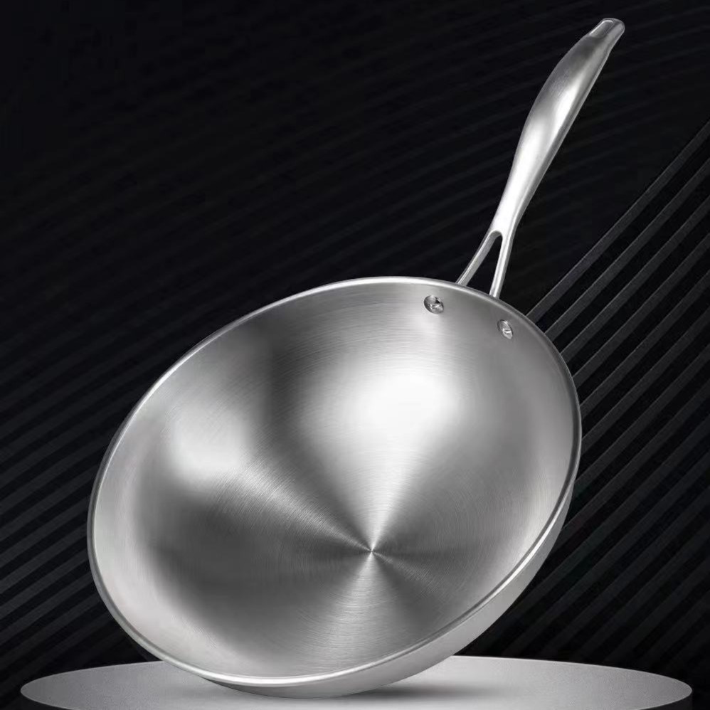 多星波纹复底炒锅31cm 明火 燃气 煤气 304不锈钢