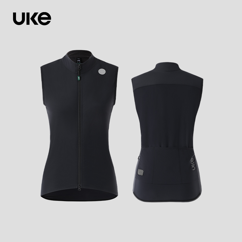 UKE女款秋冬防风抓绒骑行马甲无袖暖背舒适户外防泼水锁温 晴川