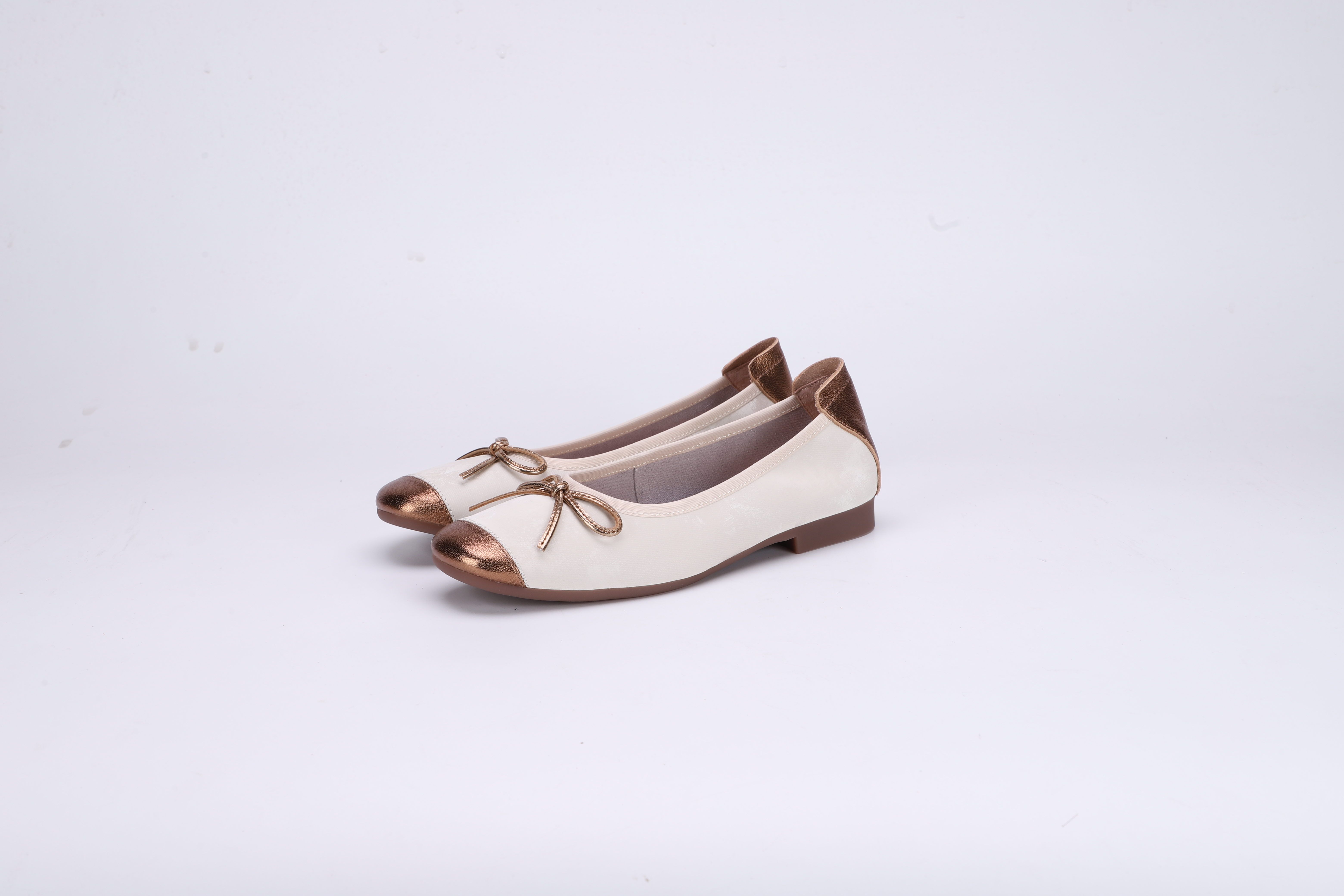 西子/【曼波】新中式撞色时尚牛皮羊皮平底浅口芭蕾鞋单鞋/NXWR001