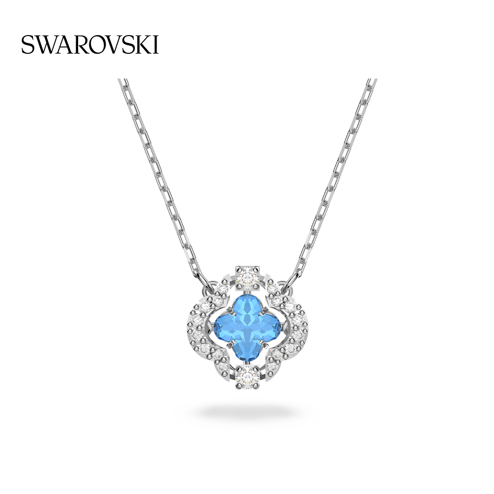 Swarovski/施华洛世奇 合金仿水晶吊坠 【达人】跳动的心幸运草项链
