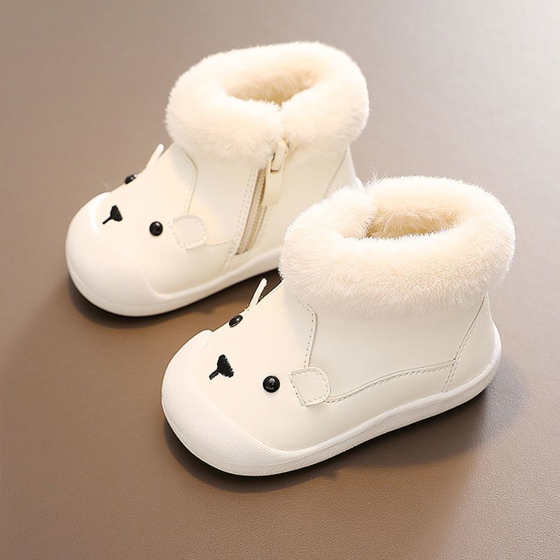 （15-25码）女宝宝棉鞋加绒加厚保暖软底冬季学步短靴冬款雪地靴