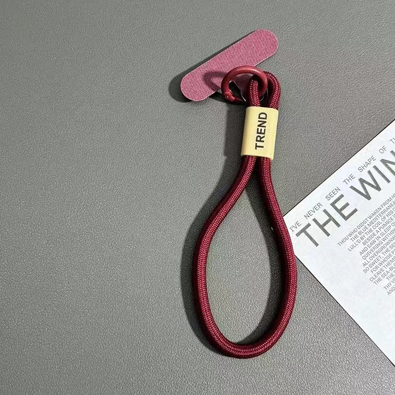 挂绳简约风ins短款手机手机链含夹片盖固纯色挂绳ccd相机短绳女款