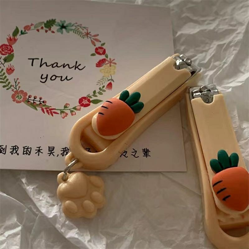 指甲剪刀女生高颜值指甲钳可爱胡萝卜指甲剪ins高颜值修甲美甲剪-