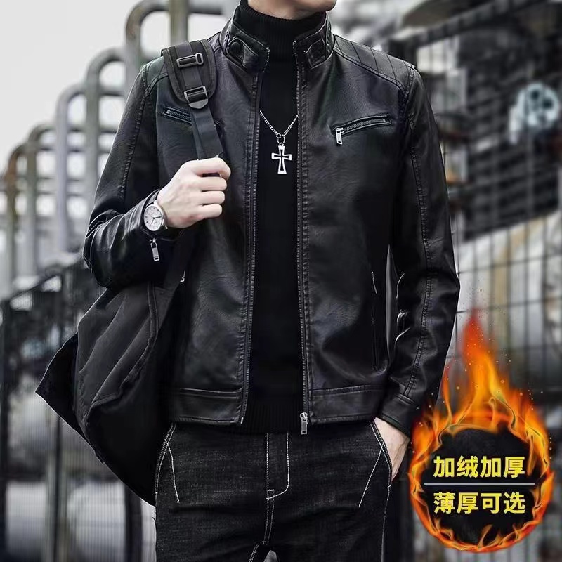 【老马专属】男士秋冬加绒潮流休闲时尚夹克加厚外套