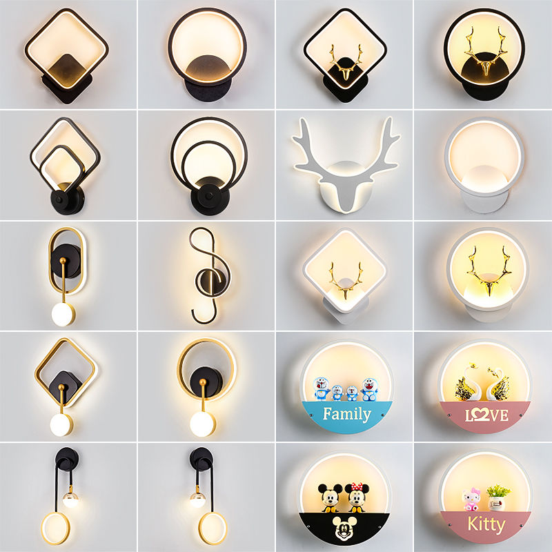壁灯卧室壁灯墙壁灯客厅灯具简约现代轻奢楼梯网红壁灯墙灯床头灯