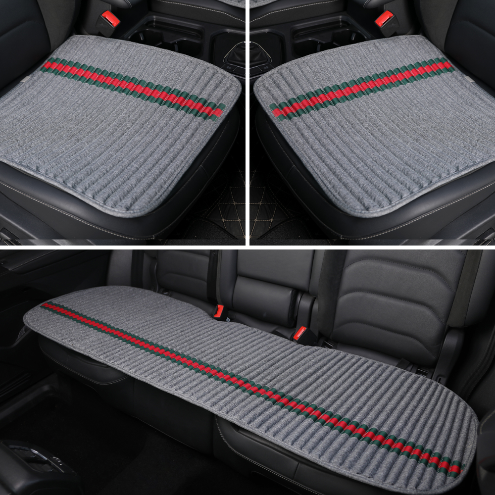 荞麦壳亚麻汽车坐垫四季通用汽车坐垫单片舒适透气防滑耐磨