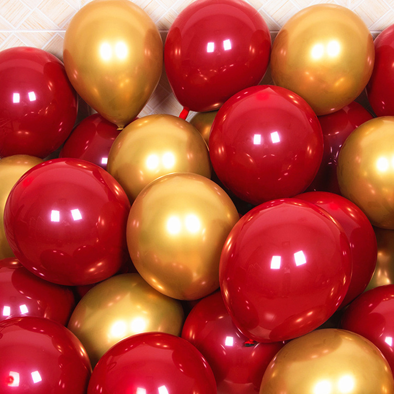 2026马年新年气球装饰加厚红色防爆活动场景气氛围布置用品汽球