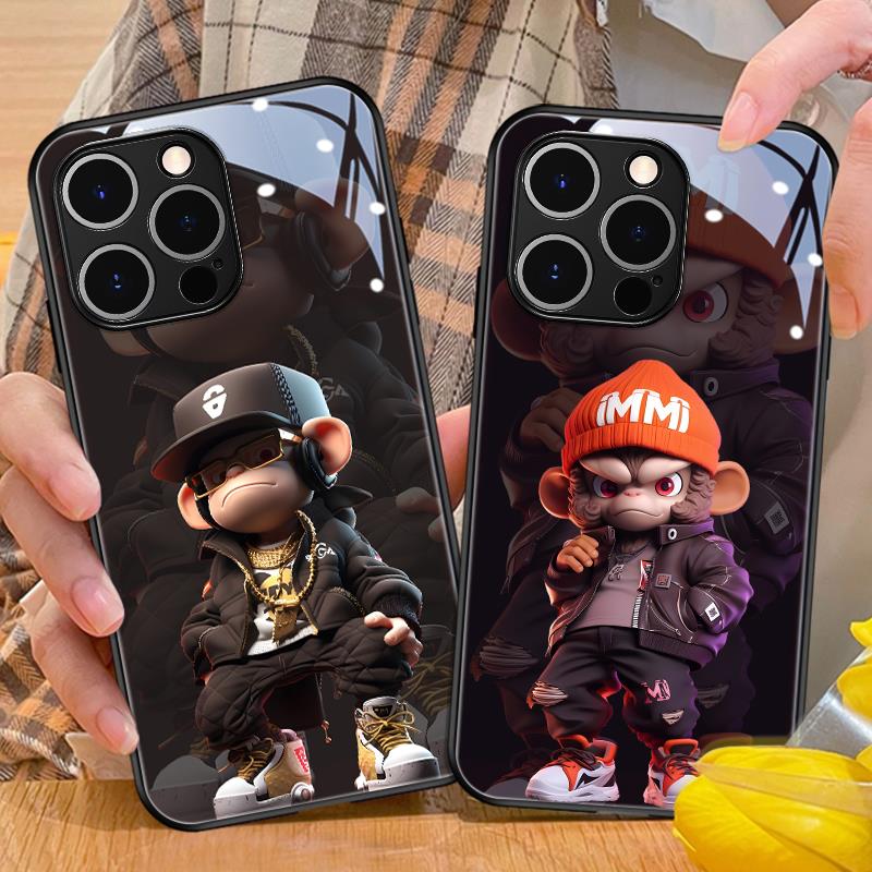 苹果15手机壳iphone14promax新款男15潮牌12适用玻璃15高级感小众