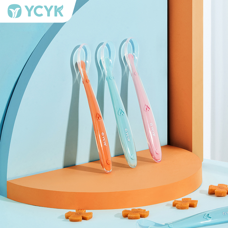 YCYK硅胶勺婴儿宝宝硅胶软勺辅食勺D