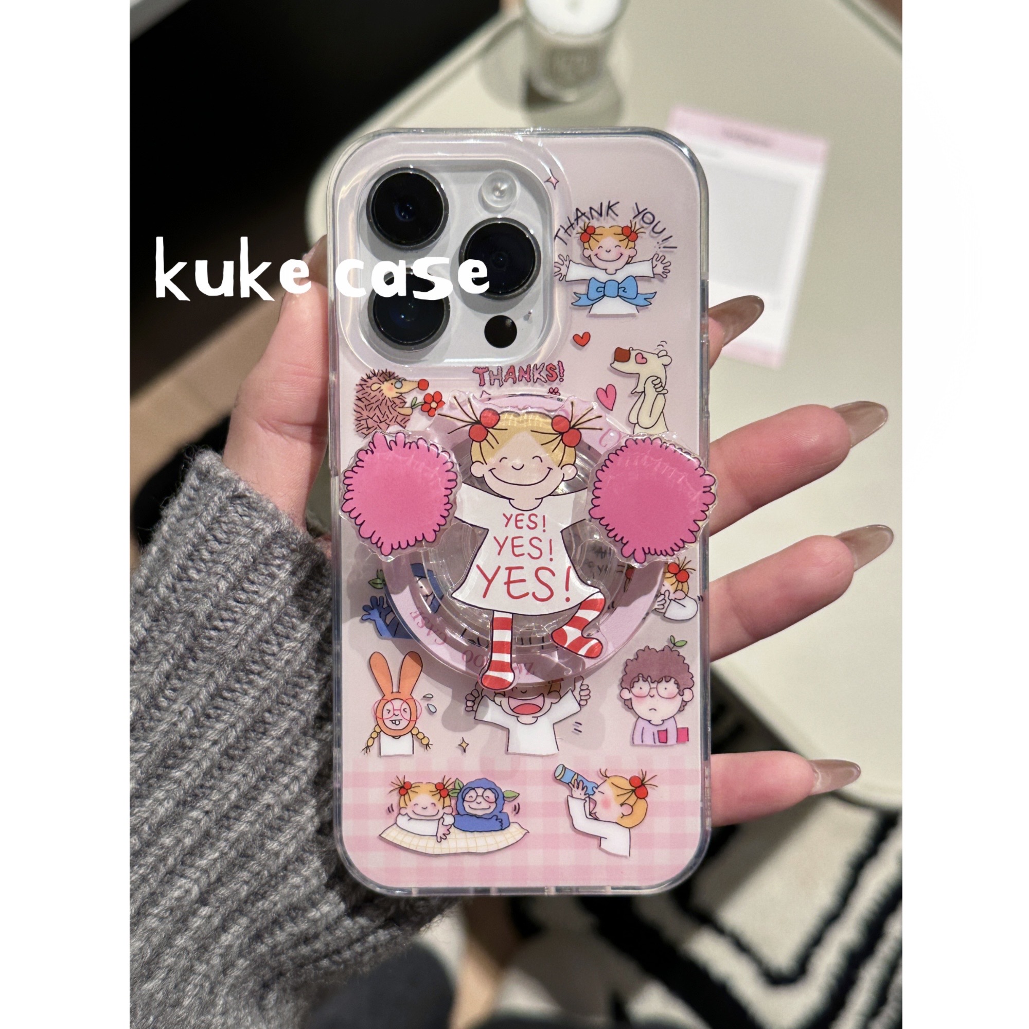 【适用苹果17】可爱啦啦队coco小女孩亮面磁吸手机壳iPhone16Pro