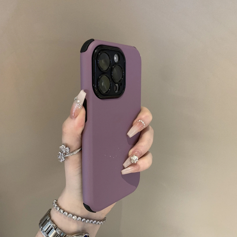 高级梦幻紫适用iPhone15/17手机壳苹果16promax全包14防摔情侣X硬