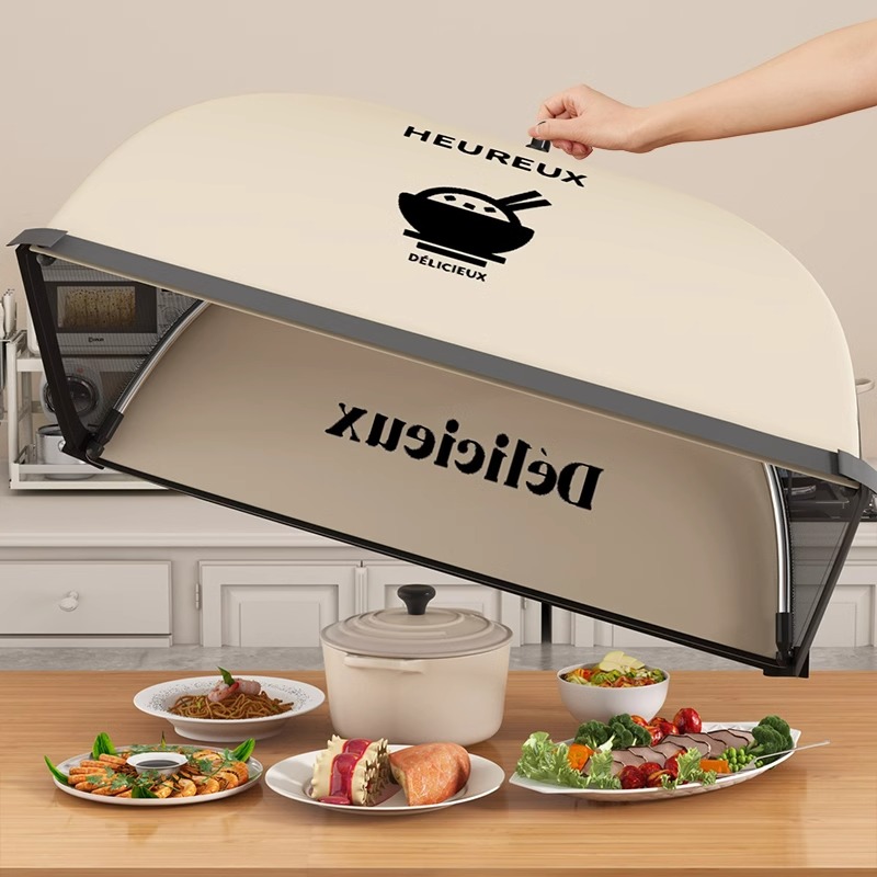 家用饭菜罩子菜罩可折叠防苍蝇网罩家用遮剩饭剩菜食物餐桌盖菜罩