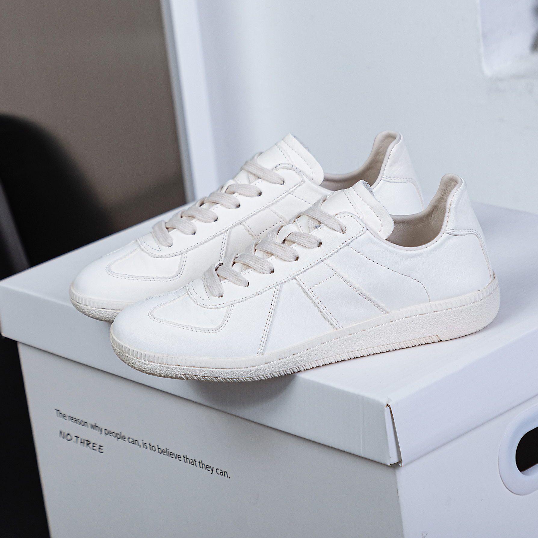 米娅严选2025新款休闲女鞋真皮德训小白鞋女百搭新运动休闲板鞋