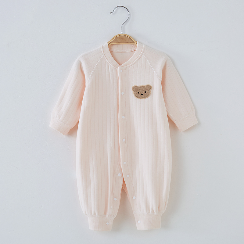 棉力屋a类秋冬舒绒长袖连体衣儿童婴儿纯棉睡衣宝宝加厚幼儿无骨