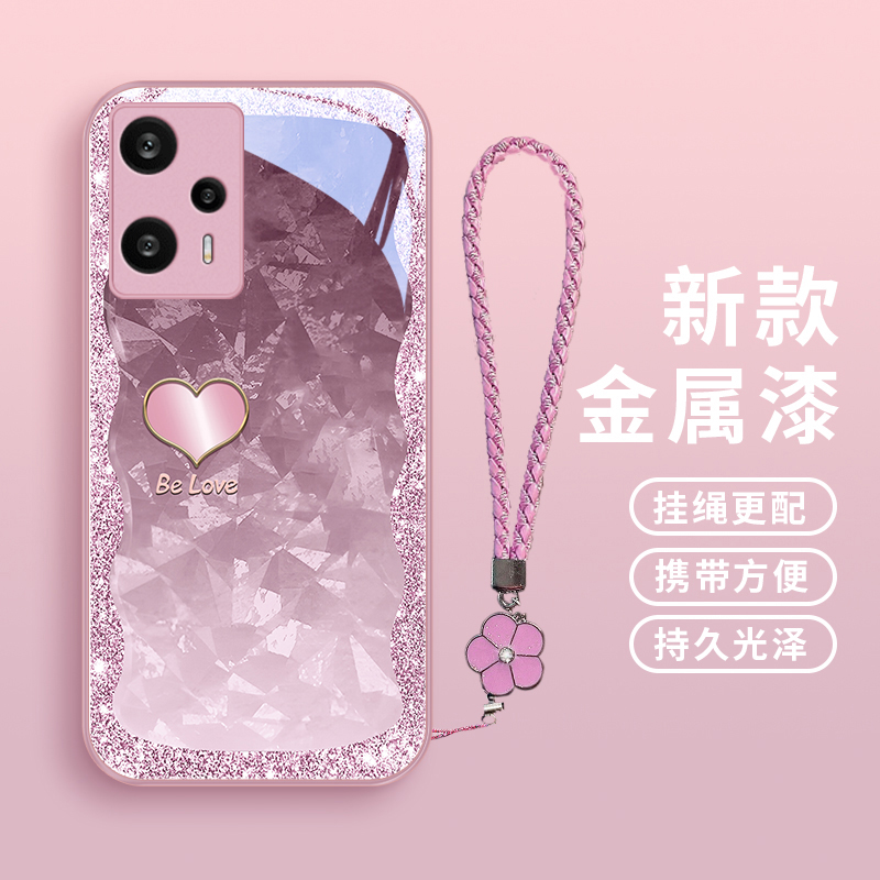 琉闪爱心适用小米红米note12手机壳note12Pro保护套note12Turbo玻