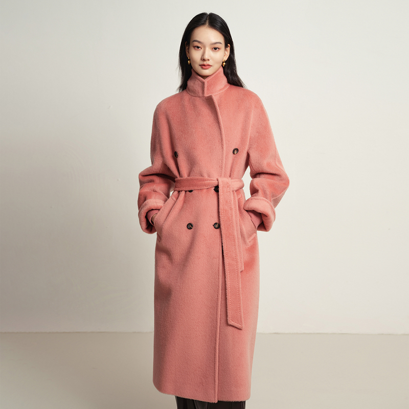 EP YAYING雅莹女装 绵羊毛羊驼毛混纺大衣外套 秋冬新款8331A