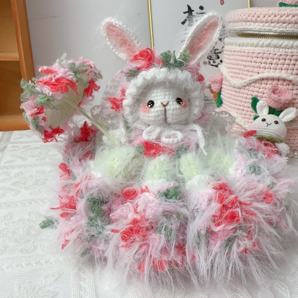 春野星漫蓬蓬裙版兔子钩针毛线材料包 非成品无视频新手慎拍