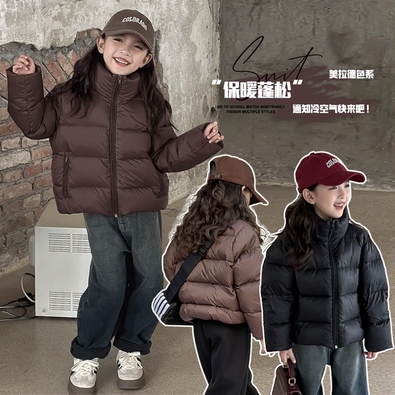 女童面包服棉服2025冬季新款中大童加厚保暖男童棉袄洋气百搭潮流