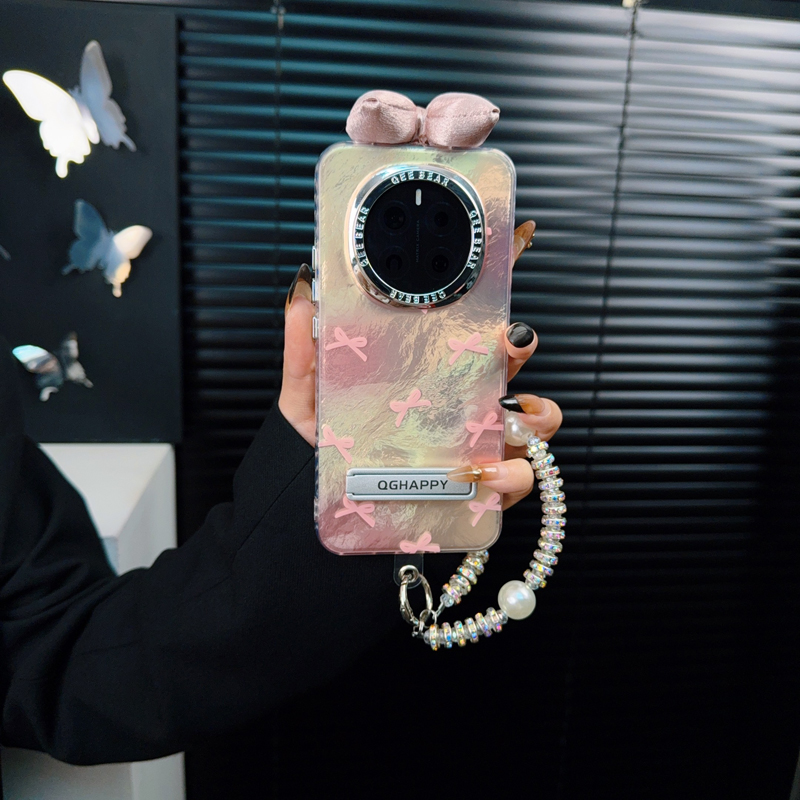 适用荣耀magic7手机壳新款magic7pro套honor小众晕染腮红蝴蝶结女