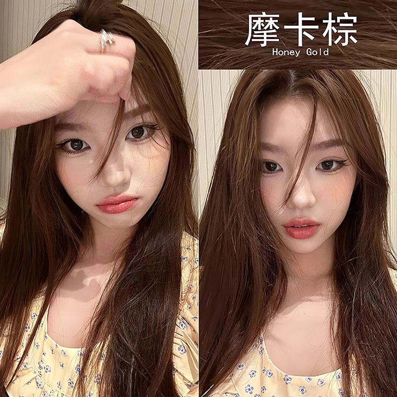 免漂摩卡棕色染发剂泡泡沫染发膏不伤头发流行色正品无刺激植物纯