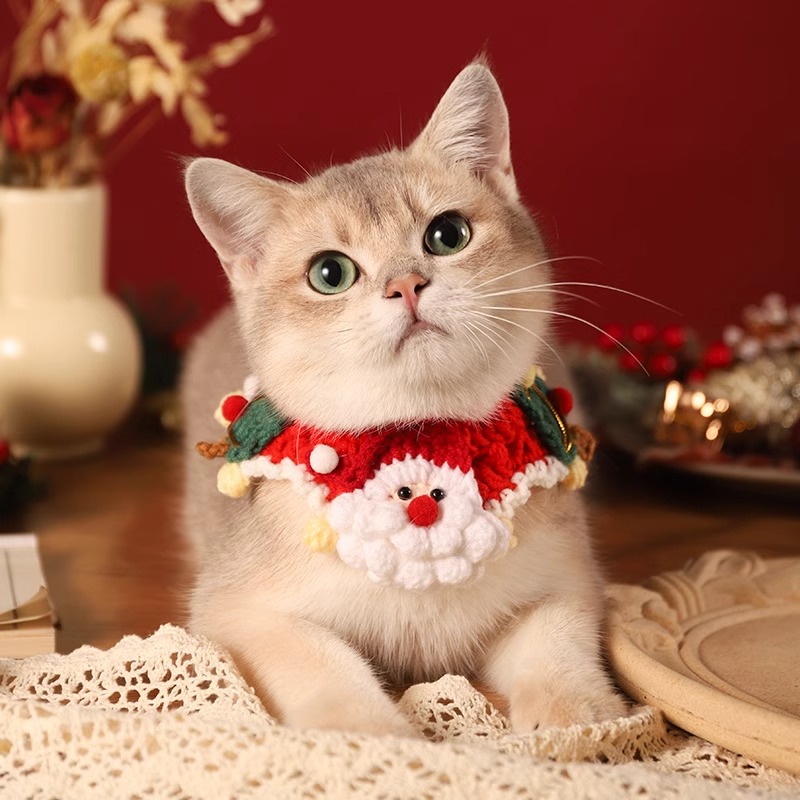 猫咪围脖项圈新年围巾小猫饰品布偶装饰围兜宠物猫猫配饰猫脖圈