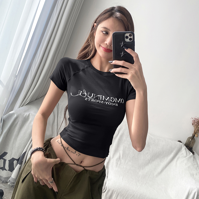 TEETKE帅酷瑜伽服短袖紧身弹力专业跑步上衣训练运动白色t恤夏